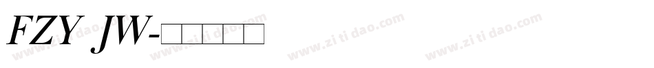 FZY JW字体转换
